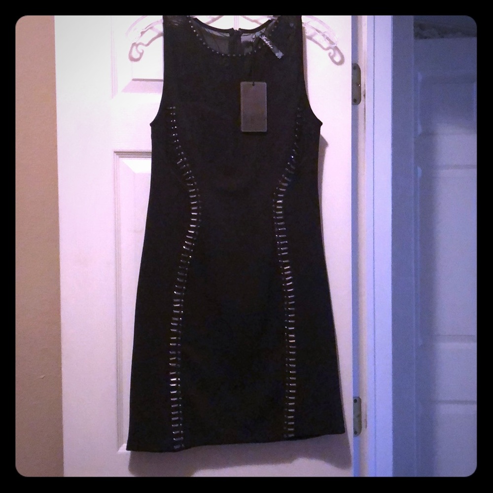 Black mini dress